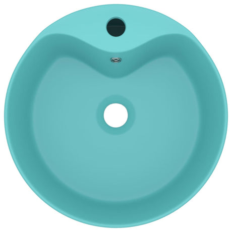 Vidaxl Washingin avec atterrissage 36x13 cm en céramique Matt vert clair