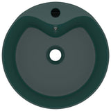 Vidaxl Washingin avec atterrissage 36x13 cm en céramique Matt vert foncé
