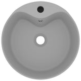 Vidaxl Washbasin z lądowaniem 36x13 cm ceramiczny matowy jasnoszary