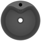 Vidaxl Washingin avec atterrissage 36x13 cm en céramique Matt Gris foncé