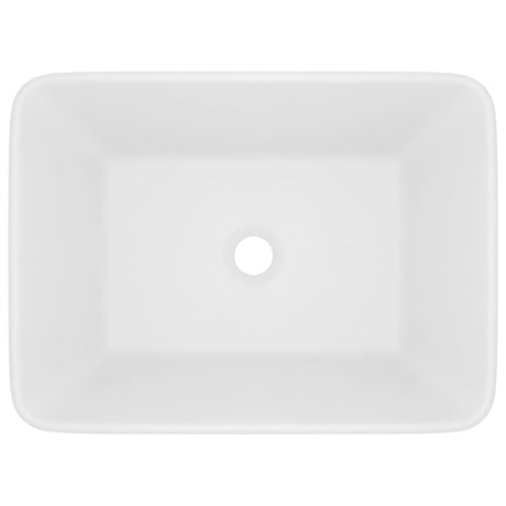Vidaxl Washbasin 41x30x12 cm Mat de céramique blanc