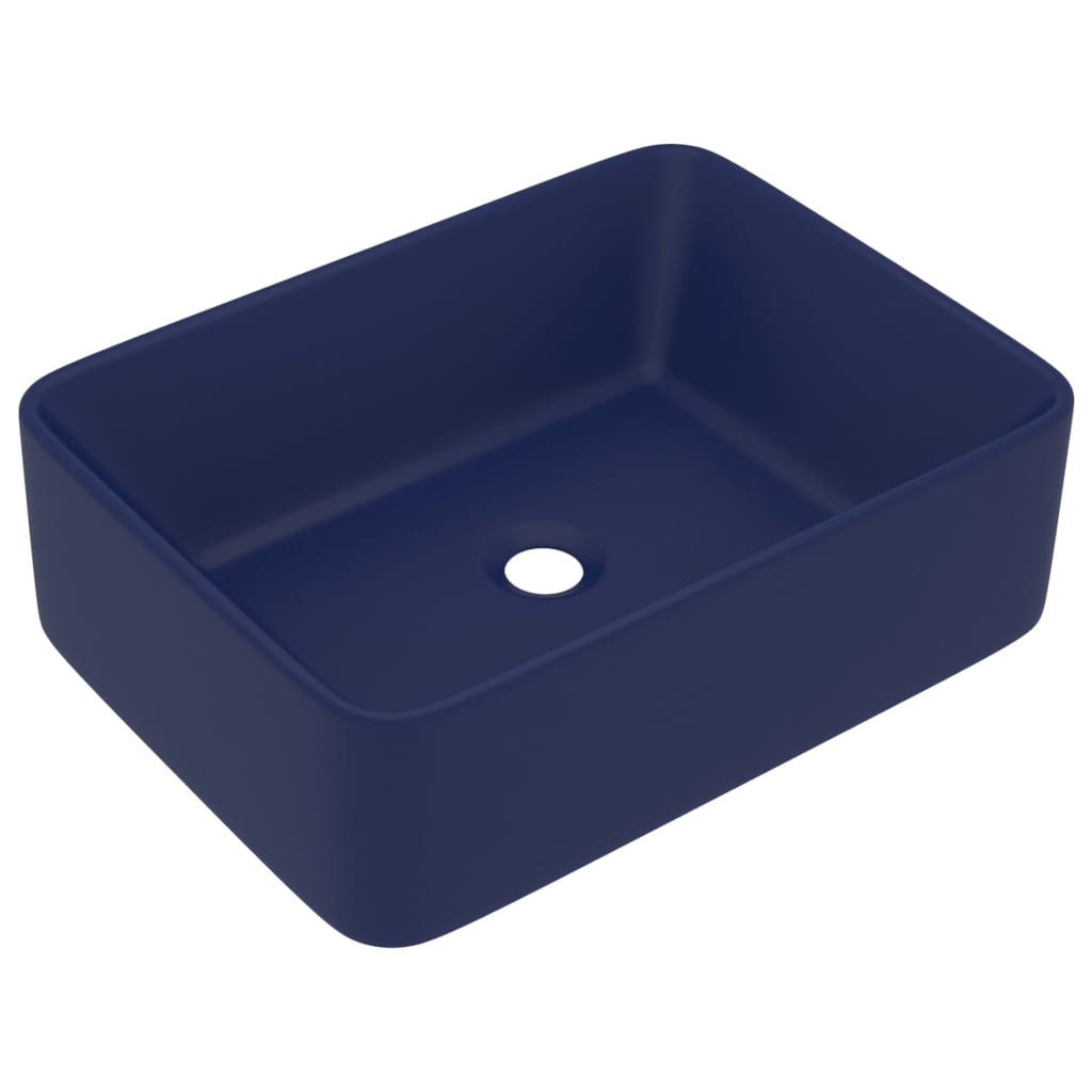 Vidaxl Washbasin 41x30x12 cm ceramiczna mata z ciemnoniebieski