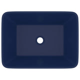 VidaXL Washbasin 41x30x12 cm Ceramic Mat Dark blue