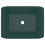 Vidaxl Washbasin 41x30x12 cm Mat de céramique vert foncé