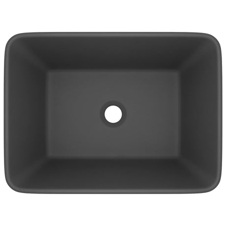 Vidaxl Washbasin 41x30x12 cm en céramique gris foncé