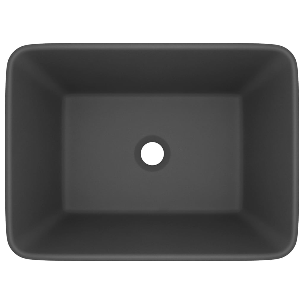 Vidaxl Washbasin 41x30x12 cm en céramique gris foncé