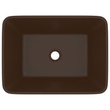 Vidaxl Washbasin 41x30x12 cm en céramique Matt brun foncé