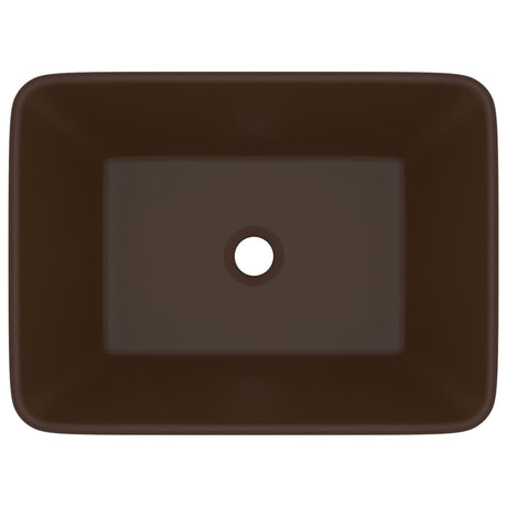 Vidaxl Washbasin 41x30x12 cm en céramique Matt brun foncé