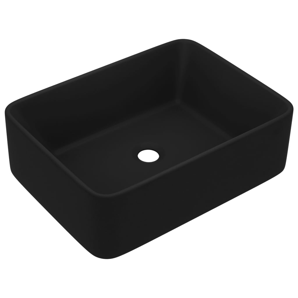 Vidaxl Washbasin 41x30x12 cm keramisk mat sort