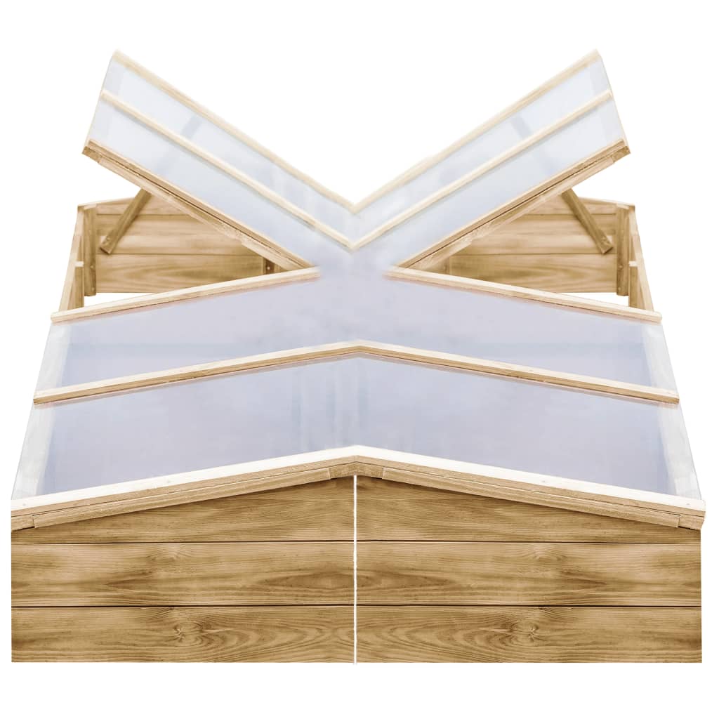 Vidaxl Growing Borse 2 ST 200x50x35 cm Impragnata in legno di pino