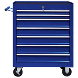 Vidaxl tool trolley with 7 drawers blue