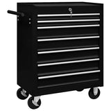 Chariot à outils Vidaxx avec 7 tiroirs noir