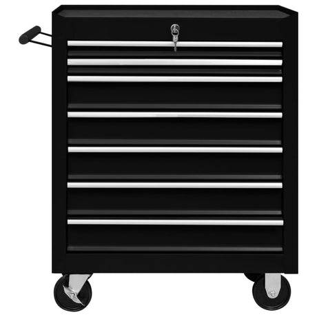 Chariot à outils Vidaxx avec 7 tiroirs noir