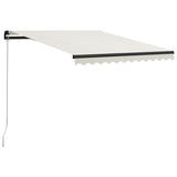 Vidaxl Luifel se puede extender manualmente con crema LED 300x250 cm