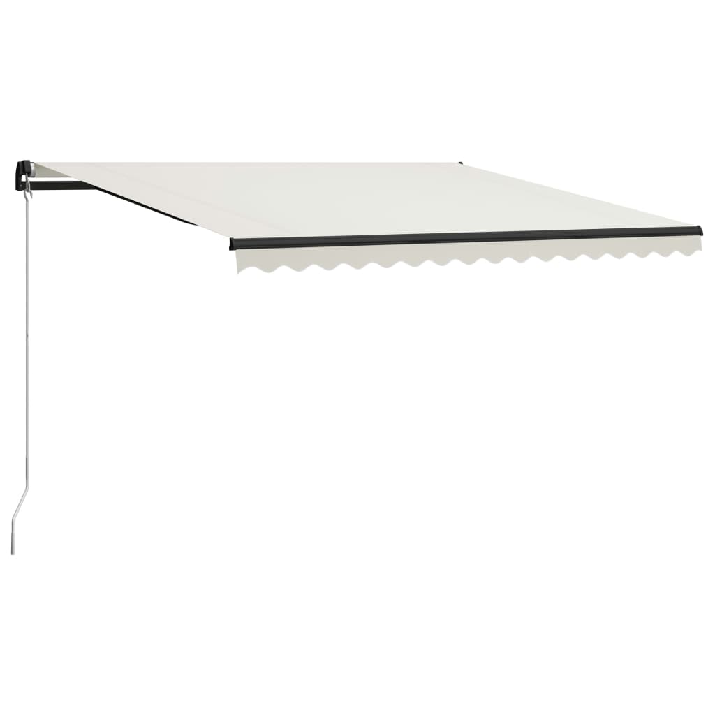 Vidaxl Luifel manually extendable with LED 400x300 cm cream