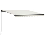 Vidaxl Luifel manually extendable with LED 400x300 cm cream