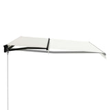 Vidaxl Luifel manually extendable with LED 400x300 cm cream