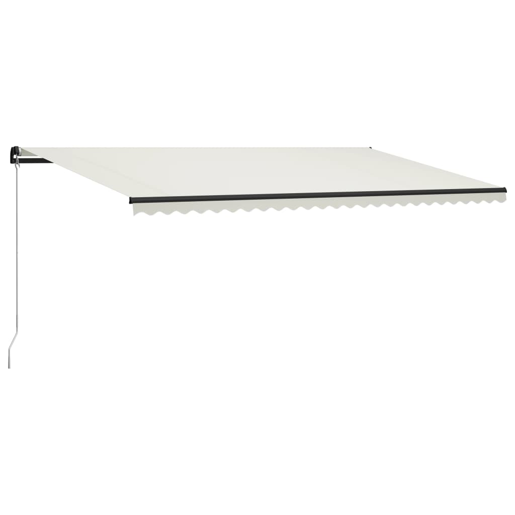 Vidaxl Luifel manuelt utvides med LED 600x300 cm krem