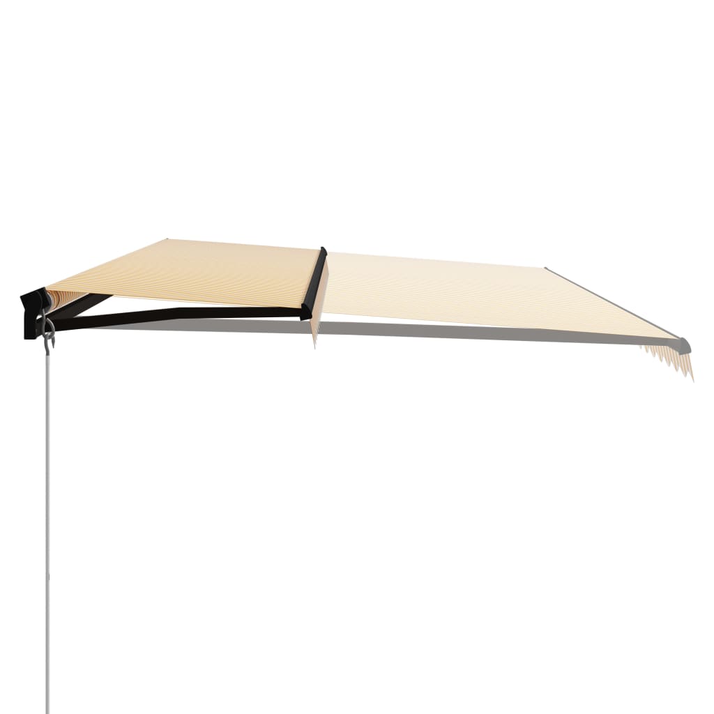 Vidaxl Luifel manually extendable with LED 600x300 cm yellow and white