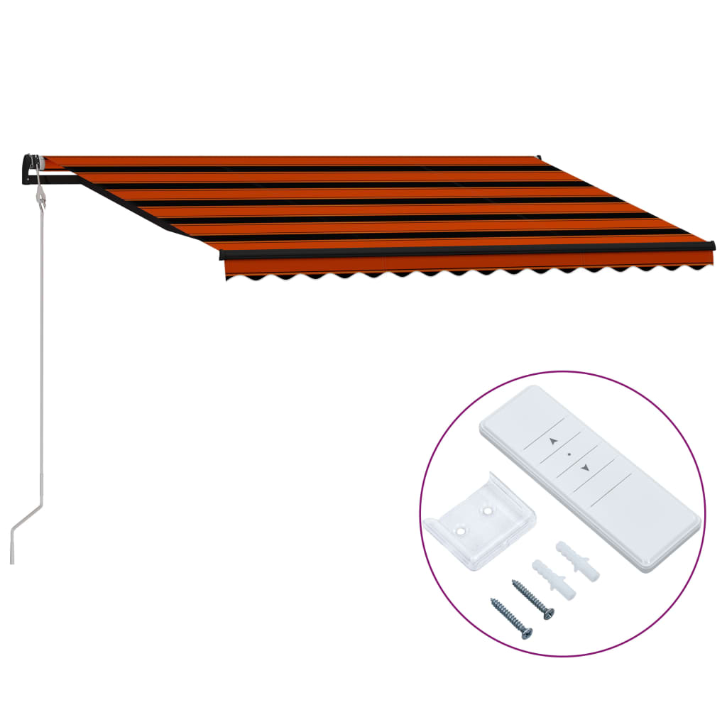 Vidaxl Luifel automatically extends 400x300 cm orange and brown