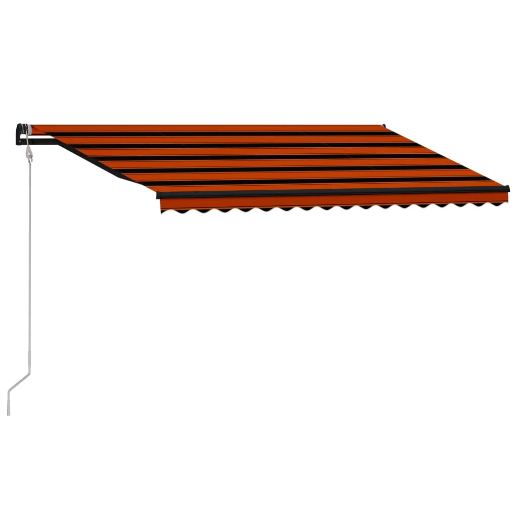 VidaXL Luifel automatisch uittrekbaar 400x300 cm oranje en bruin