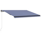 Vidaxl Luifel Automatic extensible 500x300 cm bleu et blanc