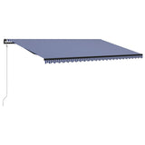 VidaXL Luifel automatic extendable 600x300 cm blue and white