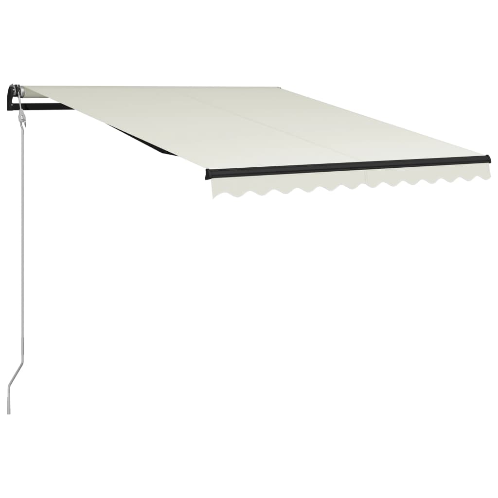 Vidaxl Luifel extensible con sensor de viento y crema LED 300x250 cm