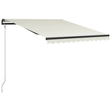 Vidaxl Luifel extensible con sensor de viento y crema LED 300x250 cm