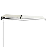 Vidaxl Luifel extensible con sensor de viento y crema LED 300x250 cm