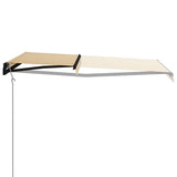 Vidaxl Luifel extendable with wind sensor and LED 400x300 cm yellow and white