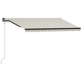 Vidaxl Luifel extendable with wind sensor and LED 400x300 cm cream