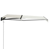 Vidaxl Luifel extendable with wind sensor and LED 400x300 cm cream