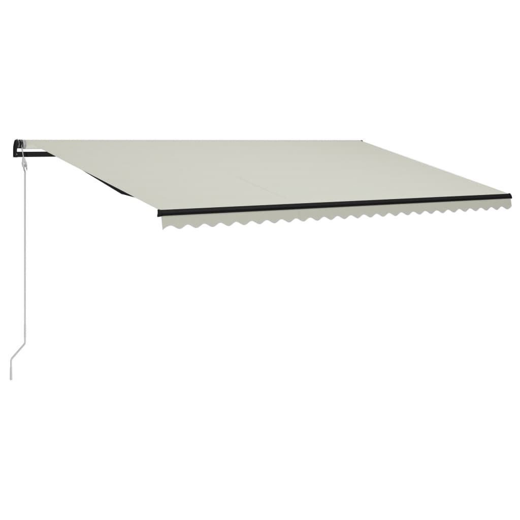 Vidaxl Luifel extensible con sensor de viento y crema LED 600x300 cm