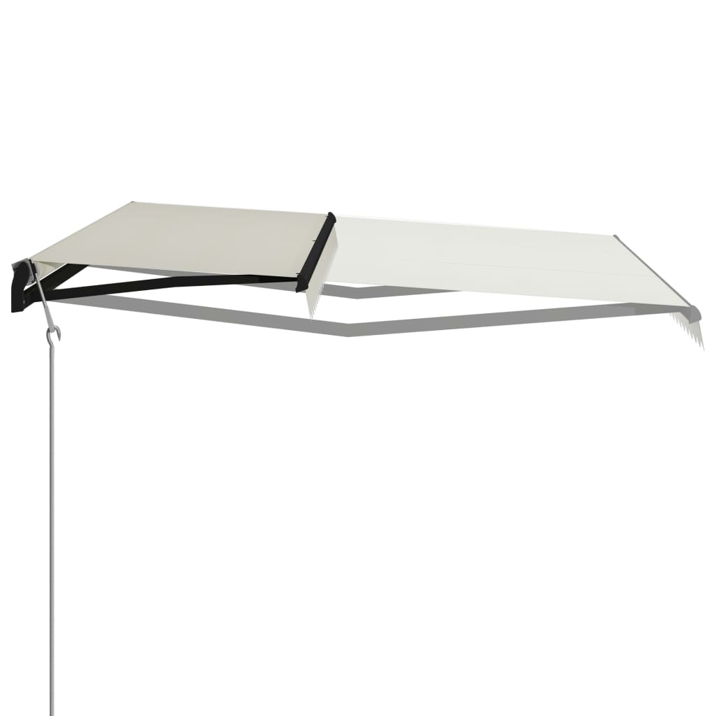 Vidaxl Luifel extensible con sensor de viento y crema LED 600x300 cm