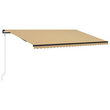 Vidaxl Luifel extendable with wind sensor and LED 600x300 cm yellow and white