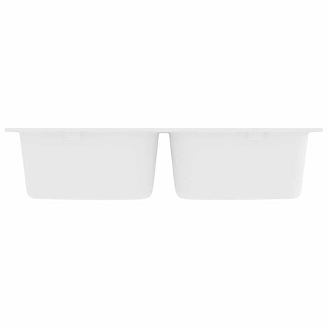 Vidaxl keukenwasbak wit 76 x 48 x 30 cm kwarts en hars