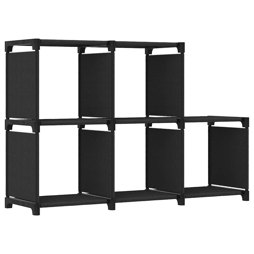 Vidaxl kast met 5 vakken 103x30x72,5 cm stof zwart