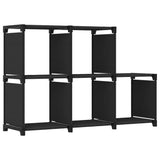 Vidaxl kast met 5 vakken 103x30x72,5 cm stof zwart