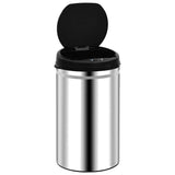 VidaXL Trash can with automatic sensor 40 L stainless steel