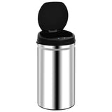 VidaXL Trash can with automatic sensor 50 L stainless steel