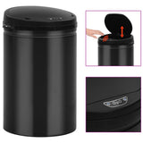 VidaXL Trash can with automatic sensor 30 L Carbon steel Black