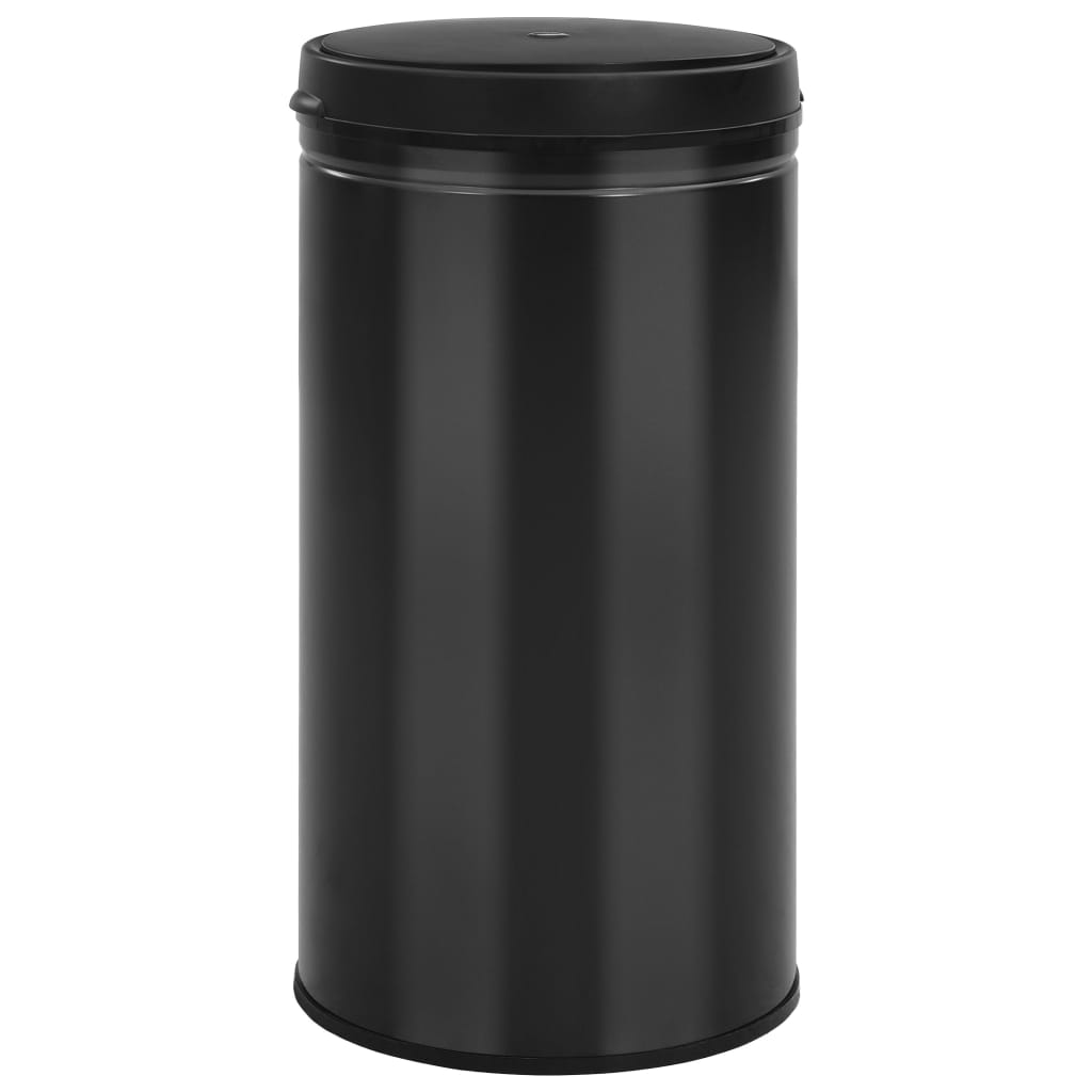 VidaXL Trash can with automatic sensor 60 L Carbon steel Black