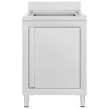 Armoire de lavabo Vidaxl Commercial 60x60x96 cm en acier inoxydable