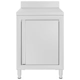 Table de travail Vidaxl avec armoire commerciale 60x60x96 cm en acier inoxydable