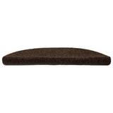 Vidaxl Mats d'escalier auto-adhésifs 15 pièces 56x17x3 cm Brown Semi-Rounds