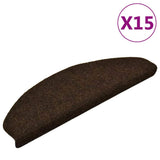 Vidaxl Mat à escalier auto-adhésif 15 pièces 65x21x4 cm brun semi -ounds grandes