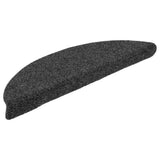 Vidaxl stair mats self -adhesive 15 st 56x17x3 cm needle felt anthracite