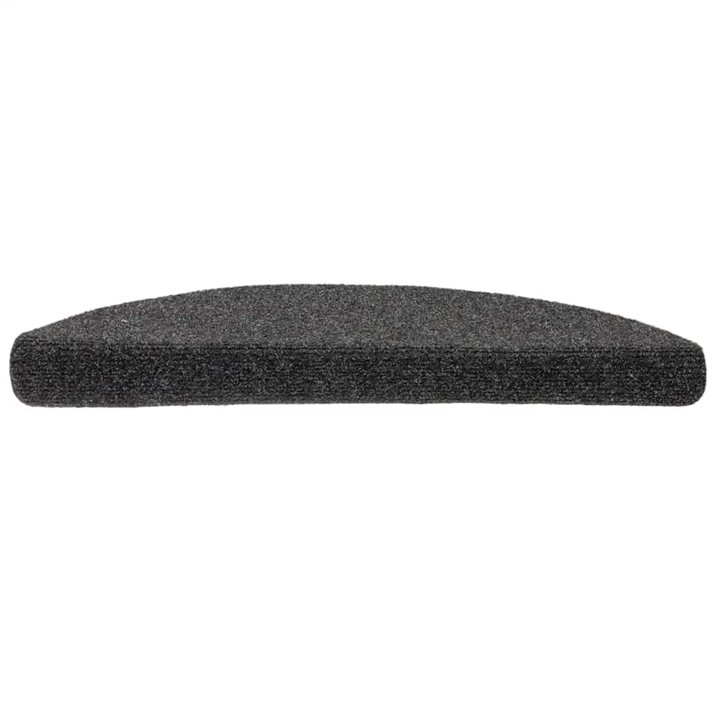 Vidaxl stair mats self -adhesive 15 st 56x17x3 cm needle felt anthracite