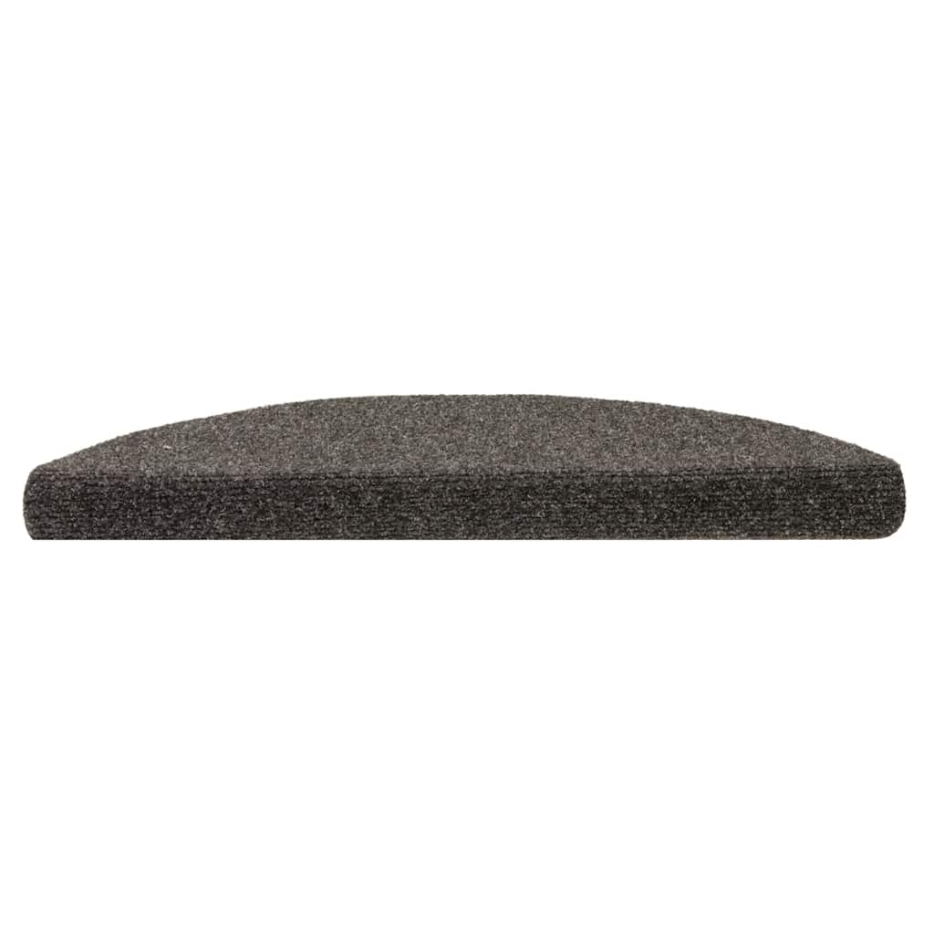 Vidaxl Stair Mats auto-adhésif 15 pièces 56x17x3 cm Hémisphère anthracite
